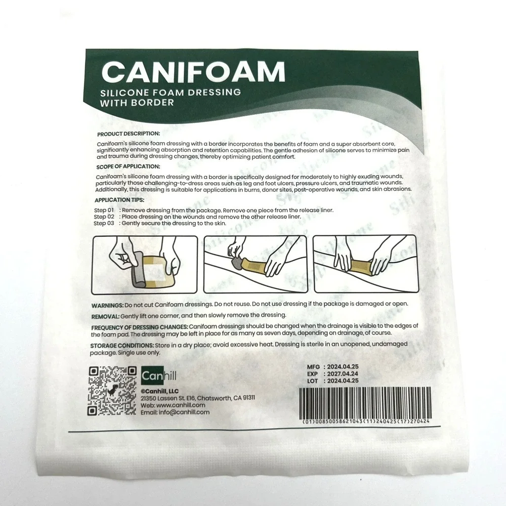 Silicone Foam Dressing with Border 6
